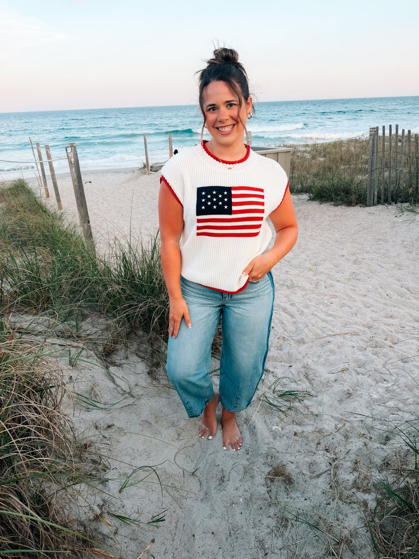 Flag Sweater Tank