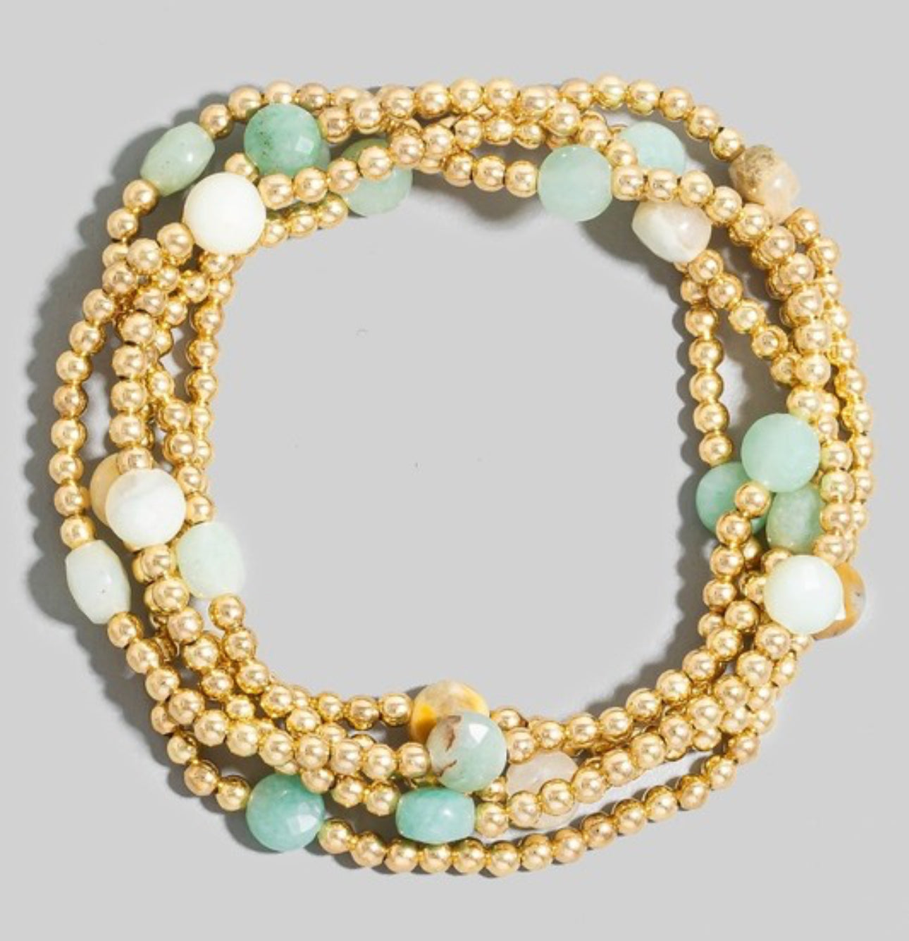 Stone Bead Bracelet Set image 1