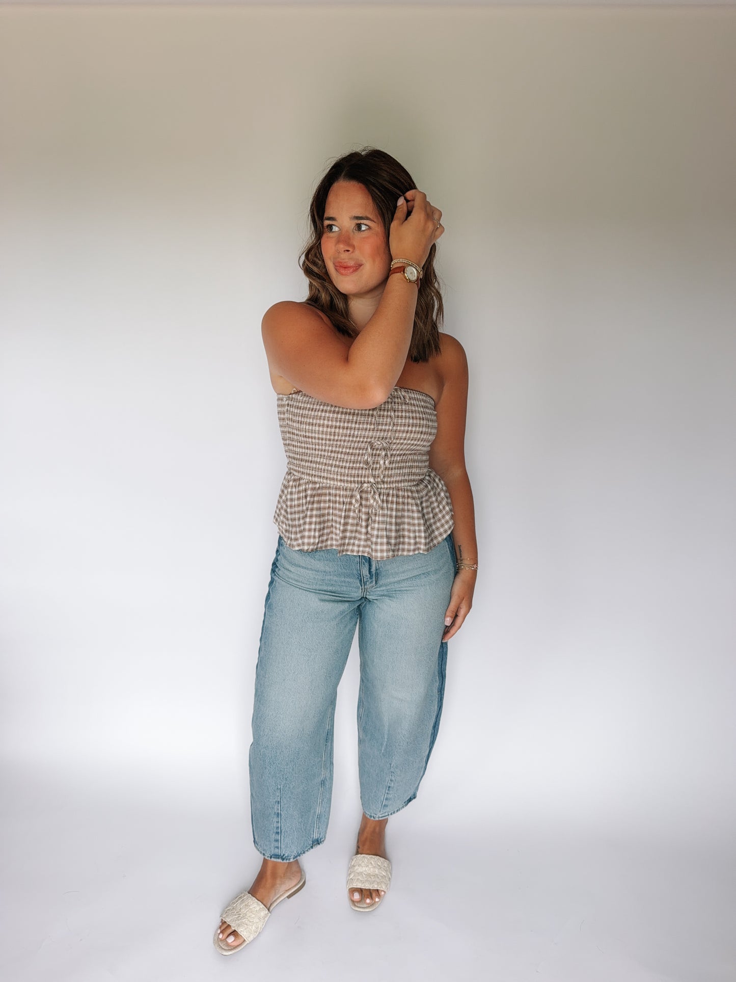 Carmel Swirl Tube Top