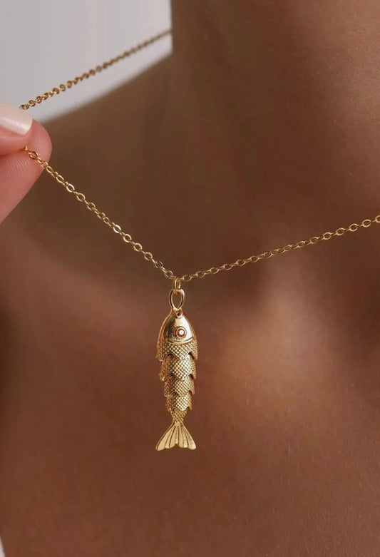 Gold Fish Necklace