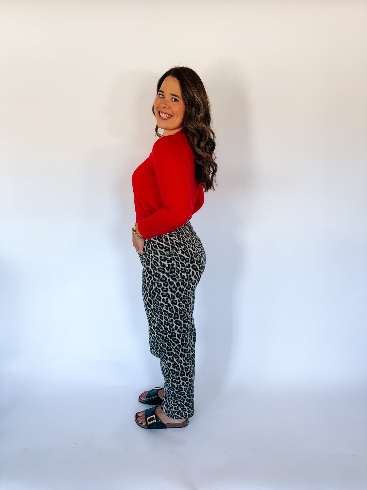 Cheetah Barrel Jeans image 5