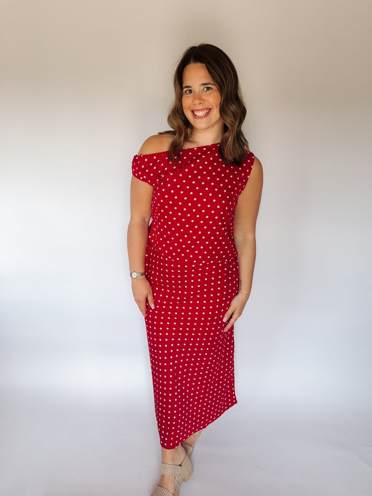 Ruby Polk-a-dot Skirt Set