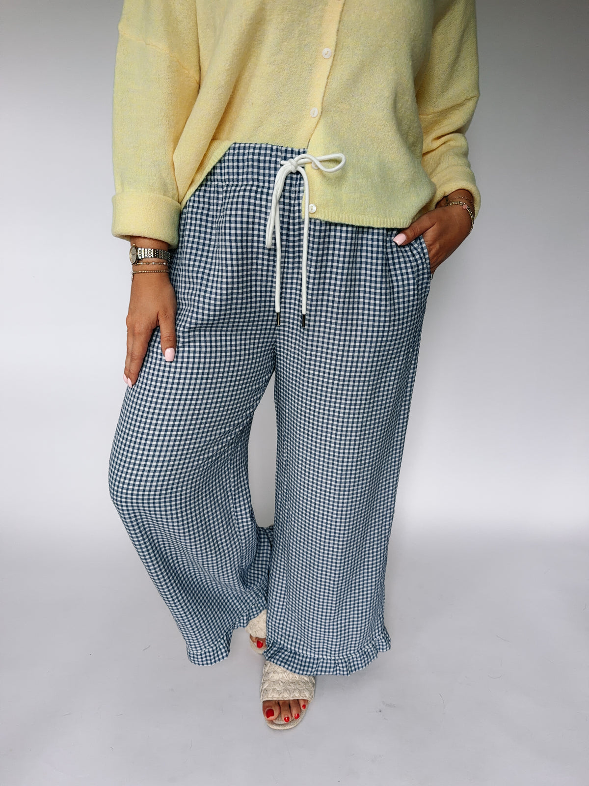 Berry Gingham Pants