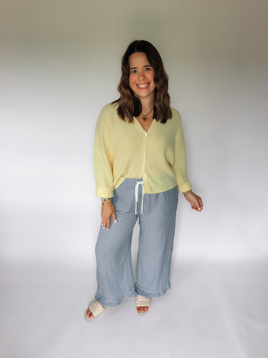 Berry Gingham Pants