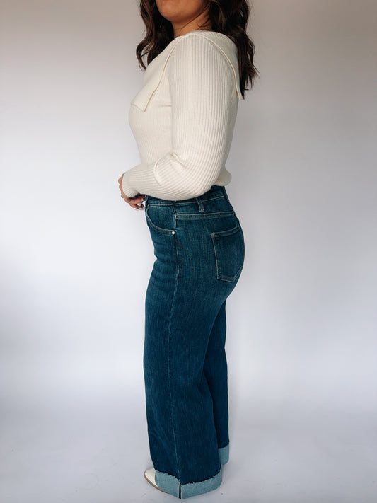 Apple Cider Cuffed Jeans image 1