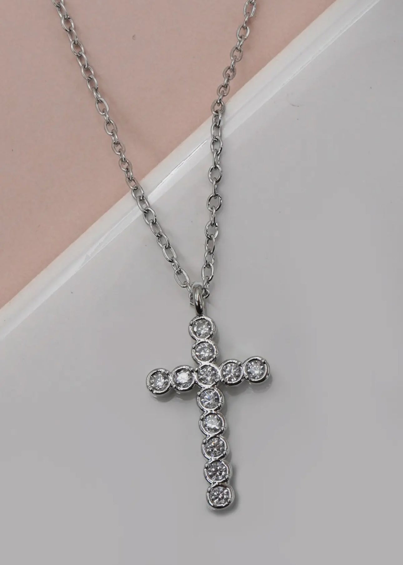 Silver Cross Necklace image 1