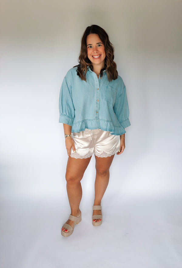 Lindsay Denim Top