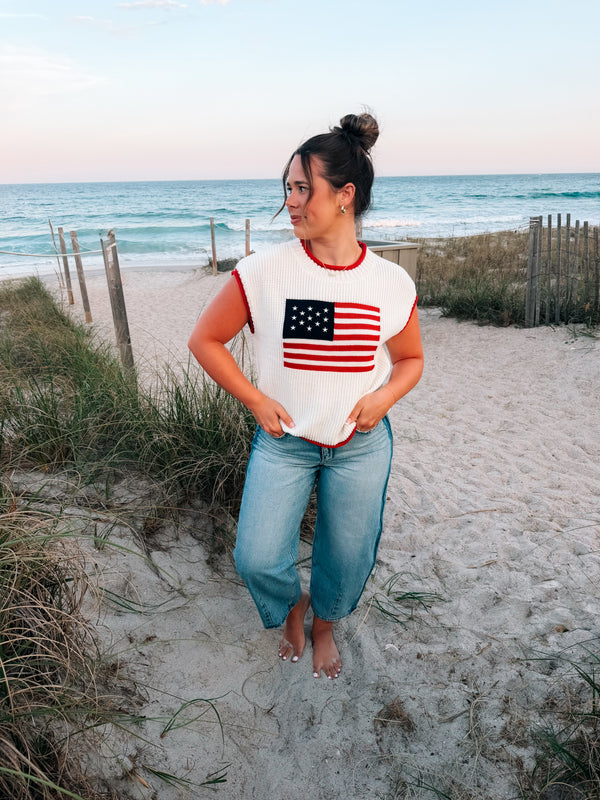 Flag Sweater Tank