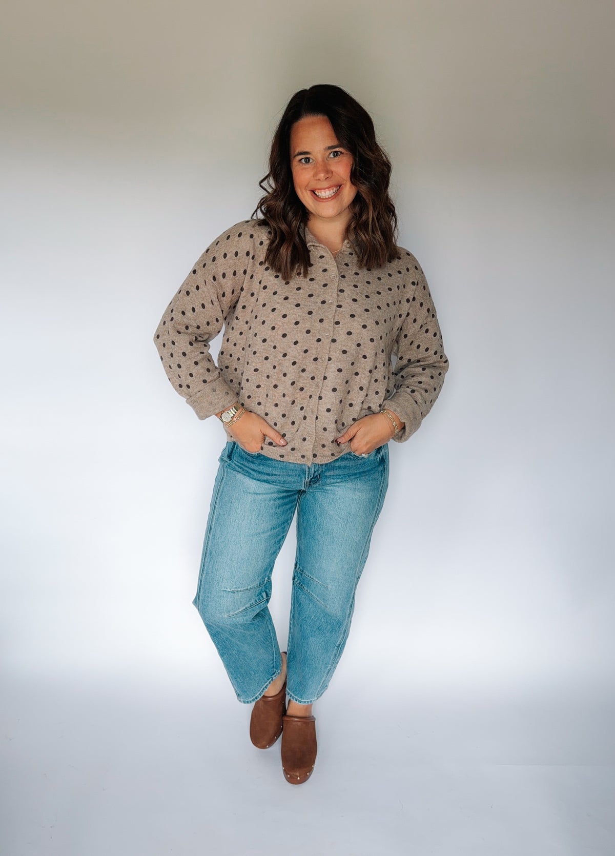 Polk-a-dot Cozy Cardigan