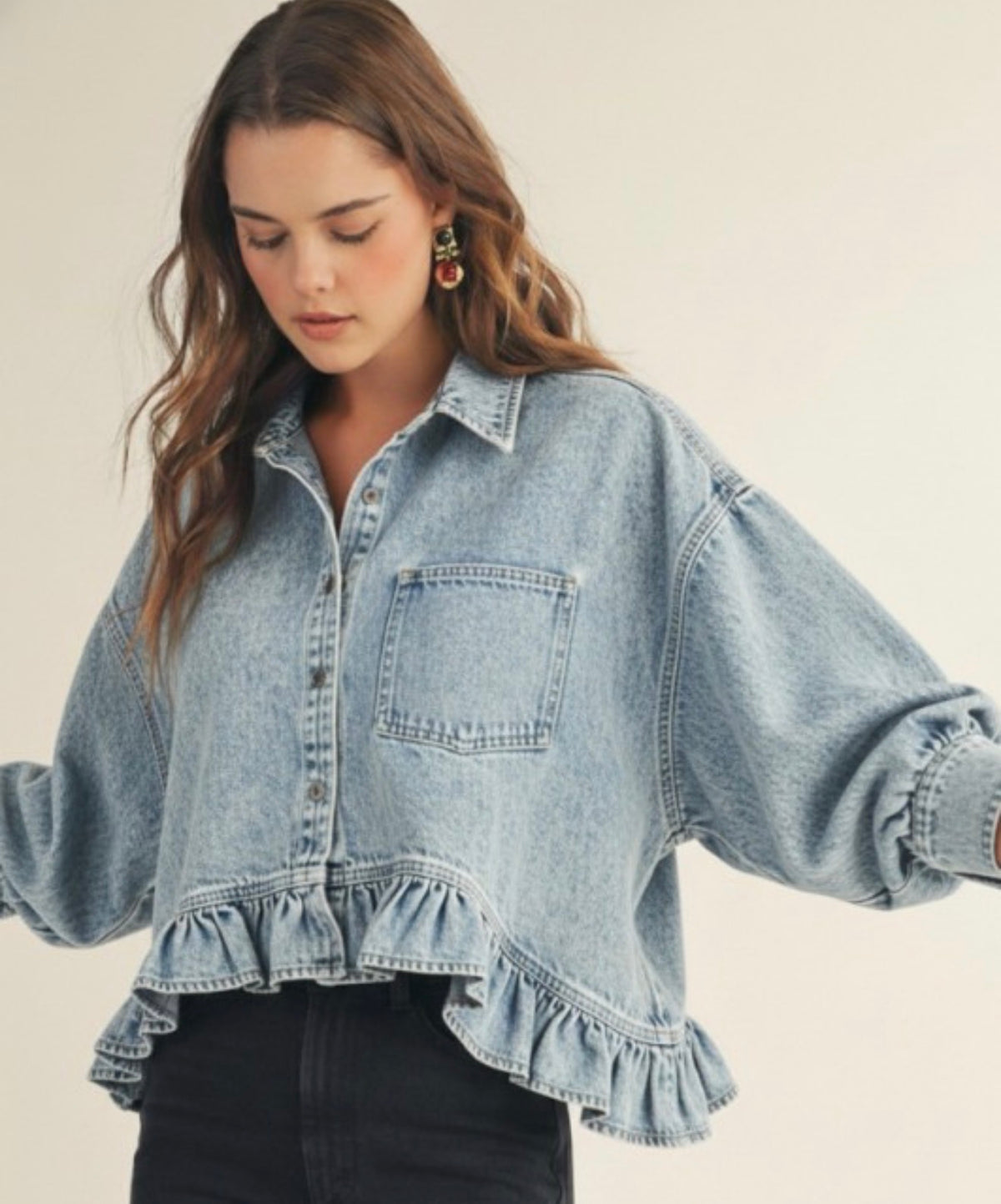 Lindsay Denim Top