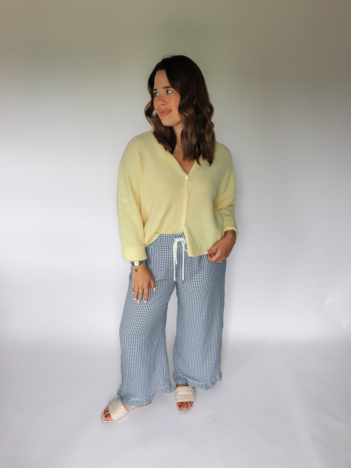 Berry Gingham Pants