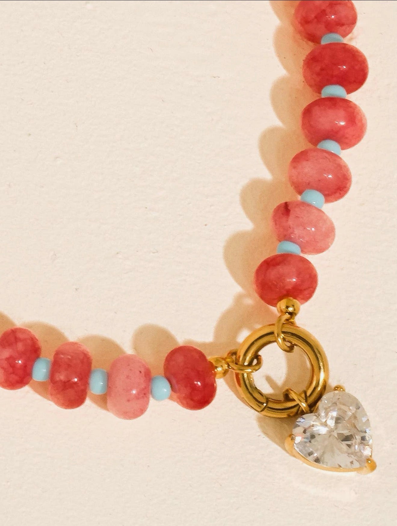 Strawberry Beaded Necklace