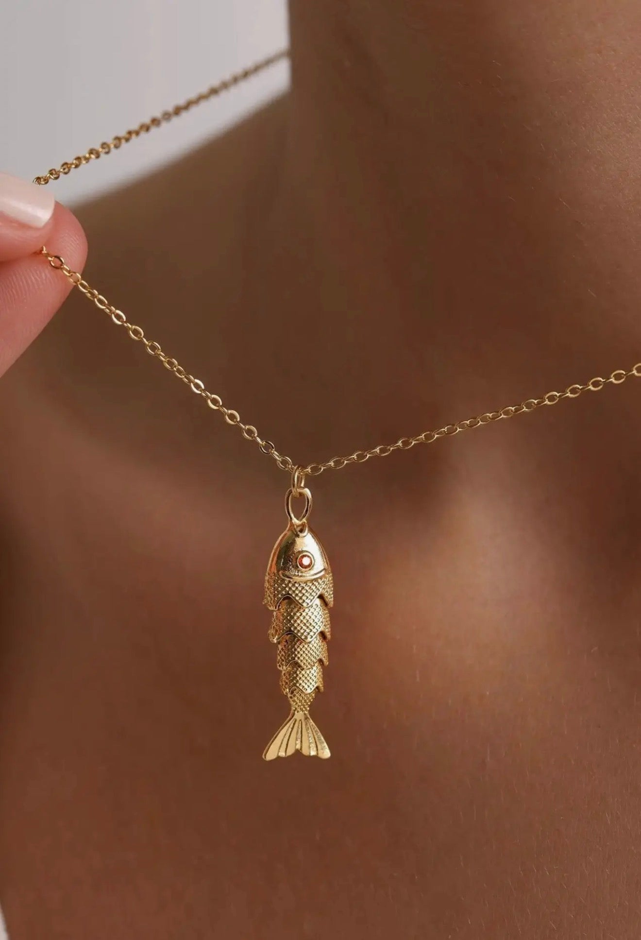 Gold Fish Necklace
