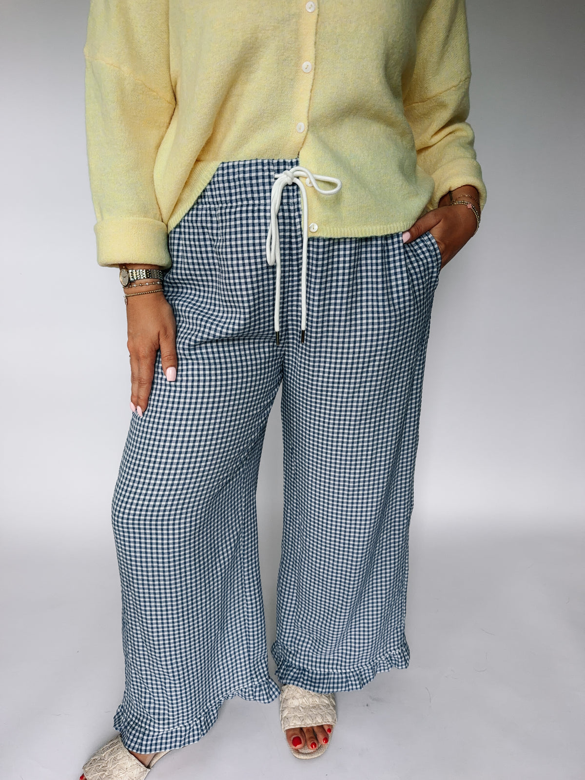 Berry Gingham Pants