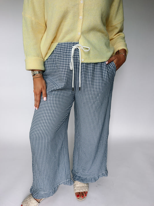 Berry Gingham Pants