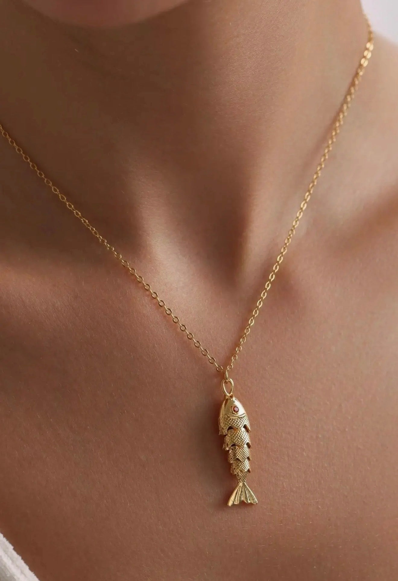 Gold Fish Necklace