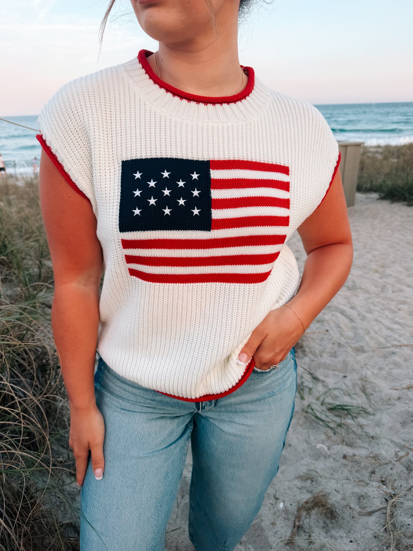 Flag Sweater Tank