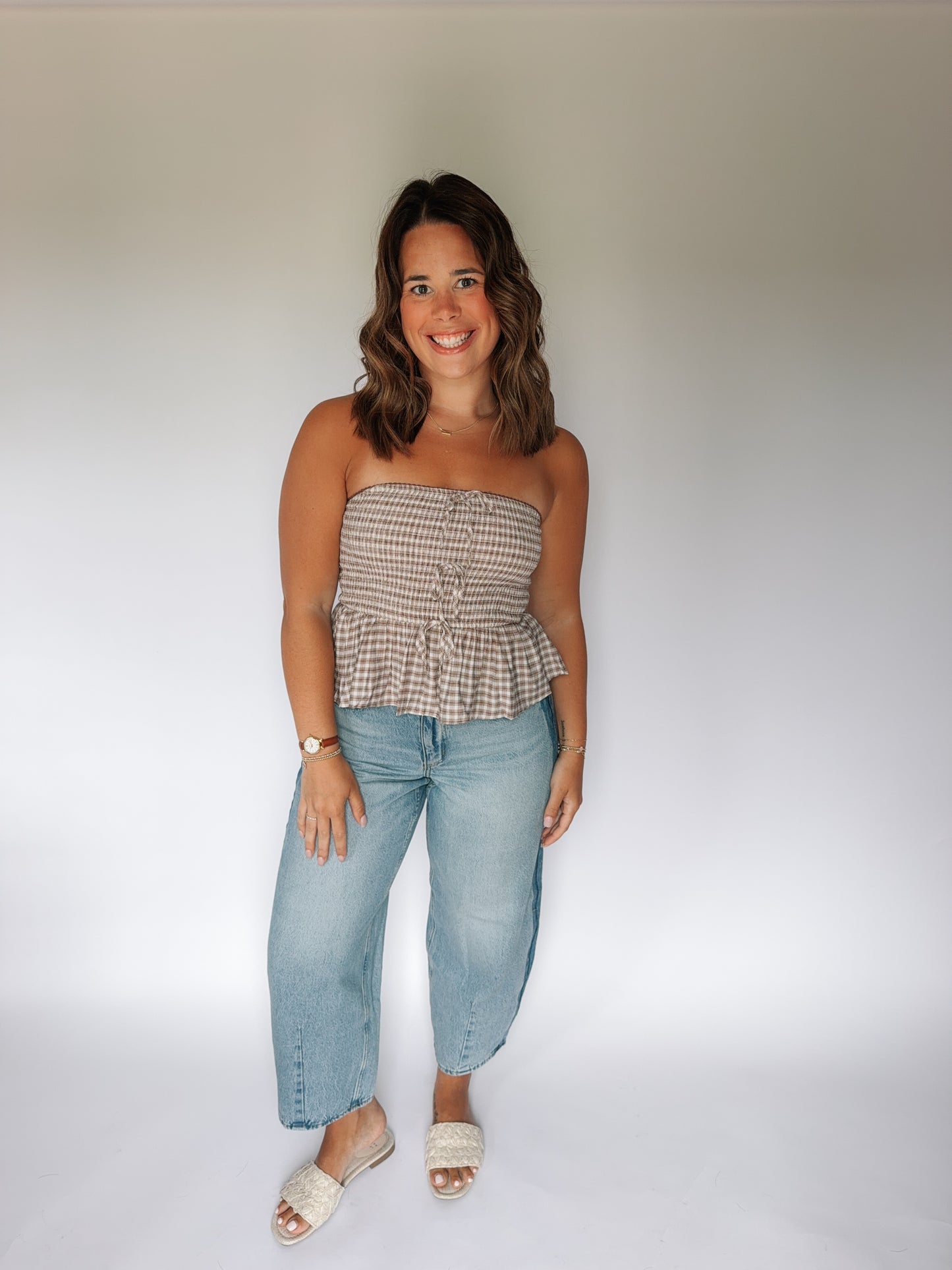 Carmel Swirl Tube Top