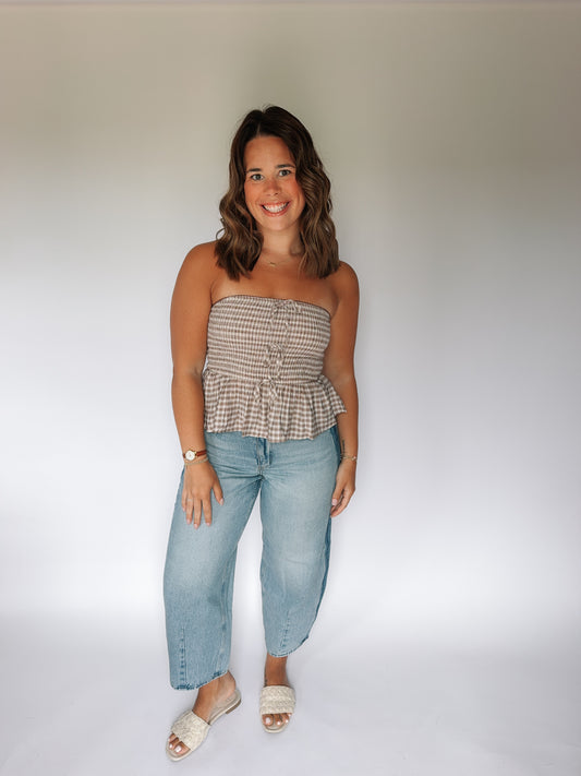 Carmel Swirl Tube Top