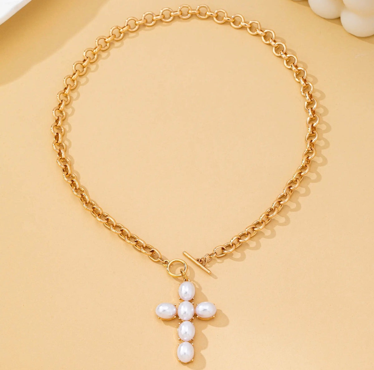 Pearl Cross Necklace