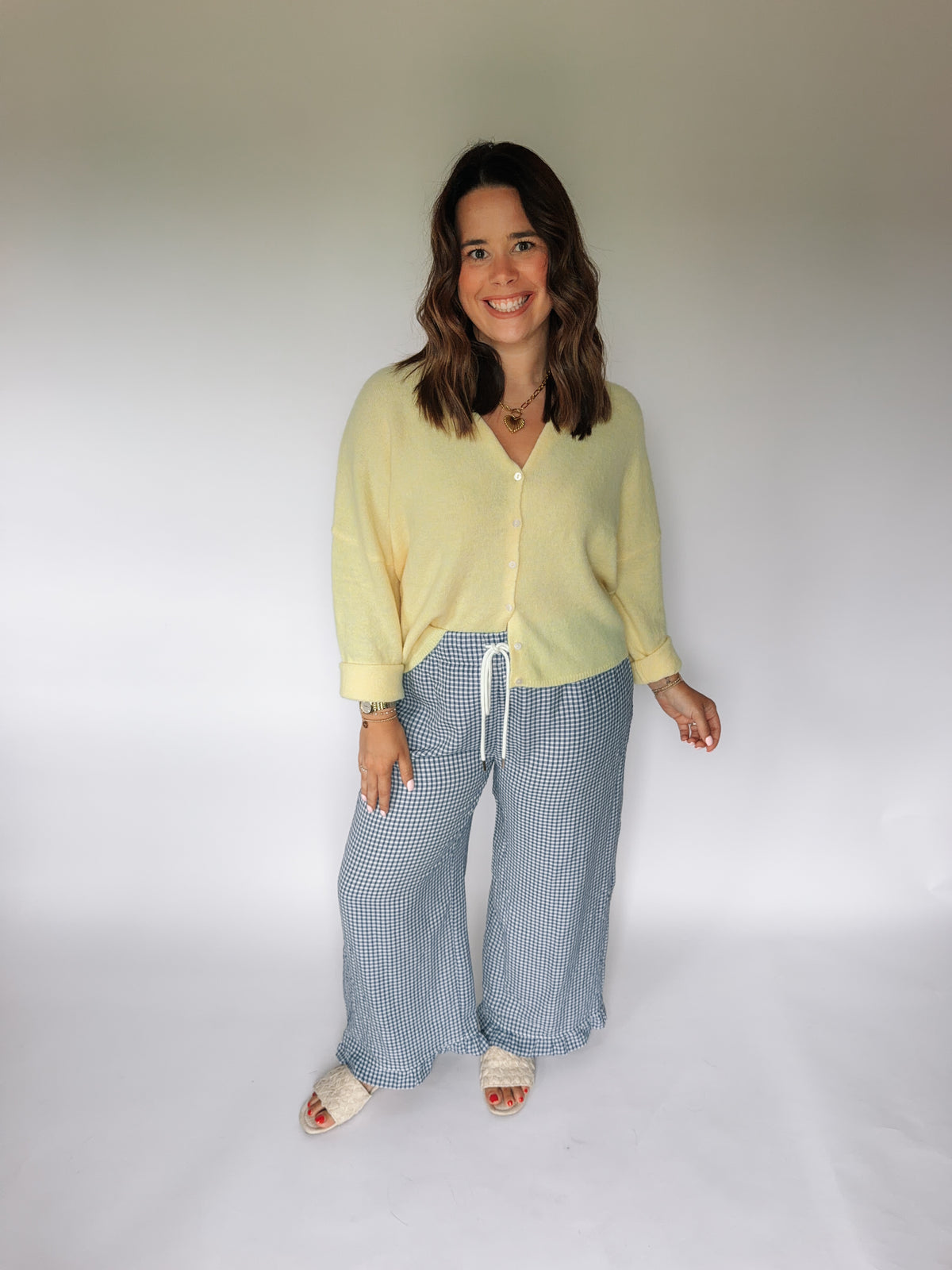 Berry Gingham Pants