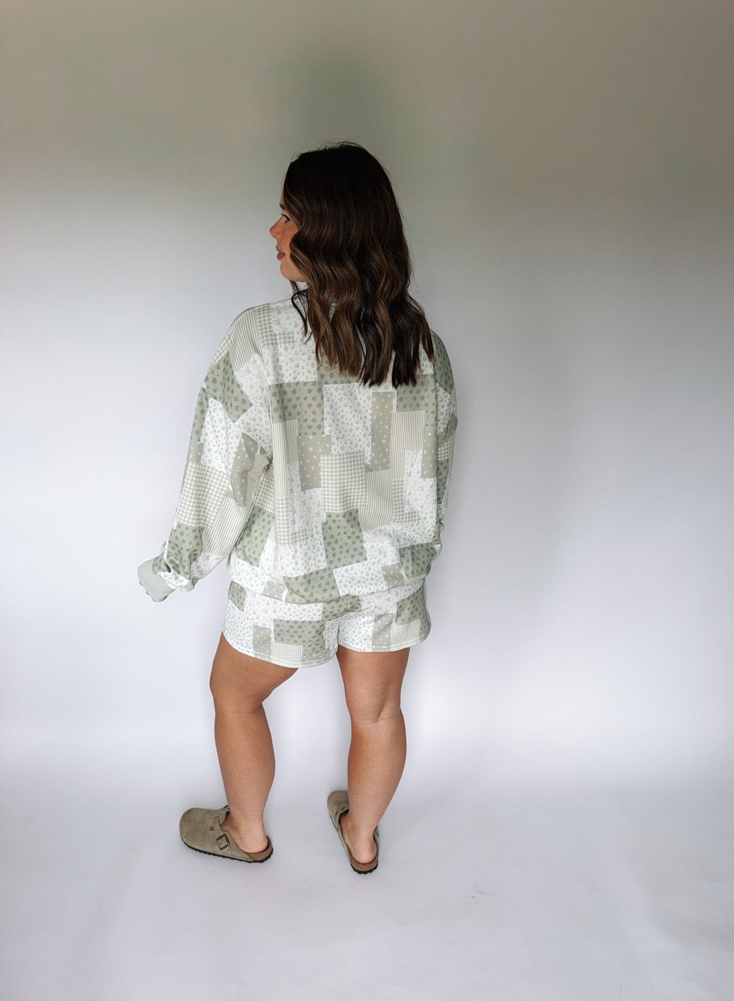 Sage Quilted Short Set
