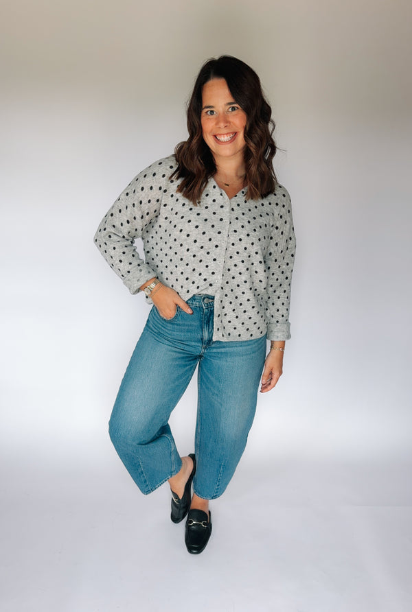Polk-a-dot Cozy Cardigan