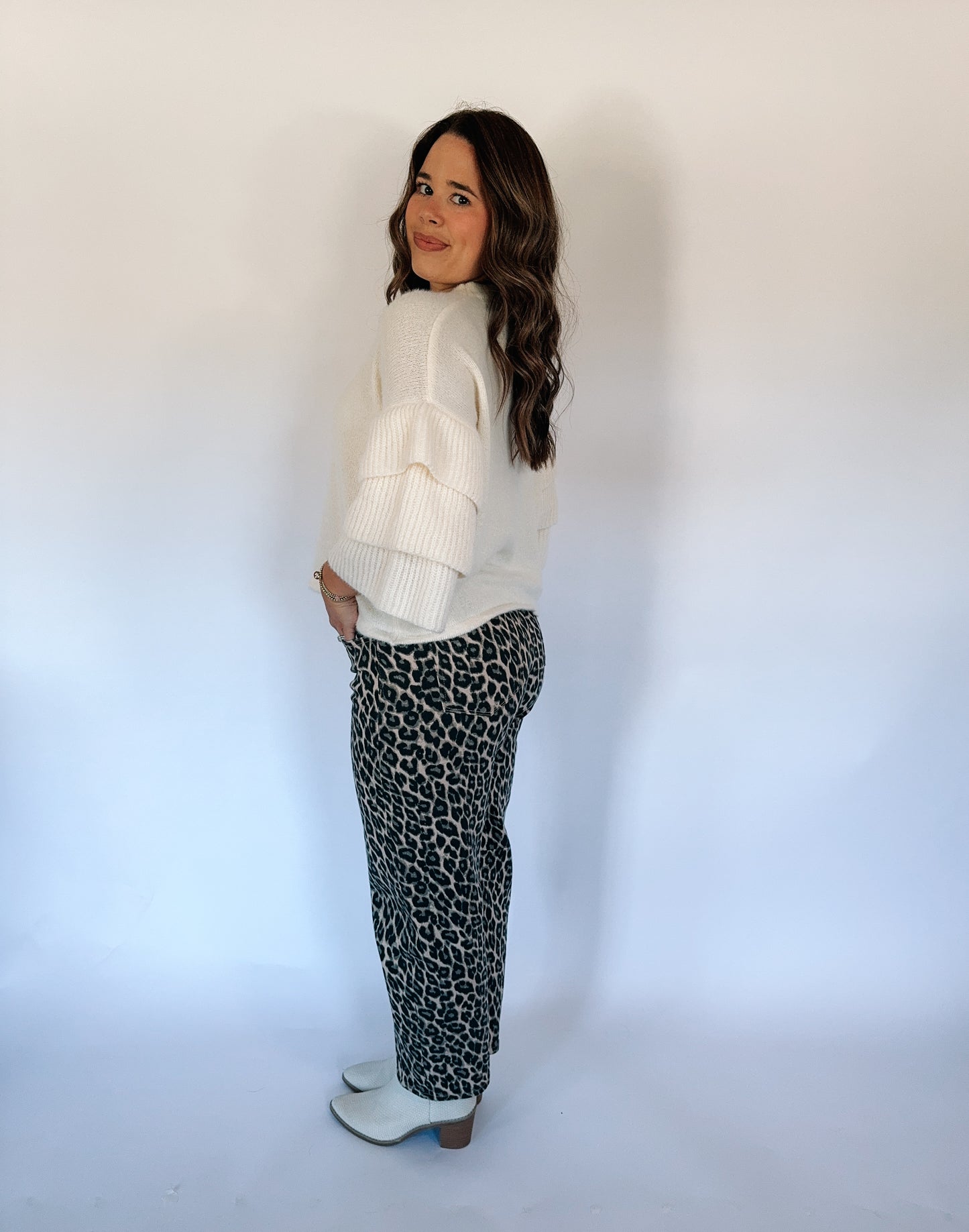 Marshmallow Ruffle Sweater image 1