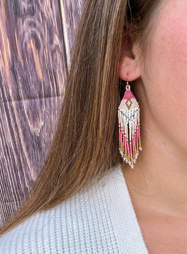 Beaded Fringe Earrings image 0