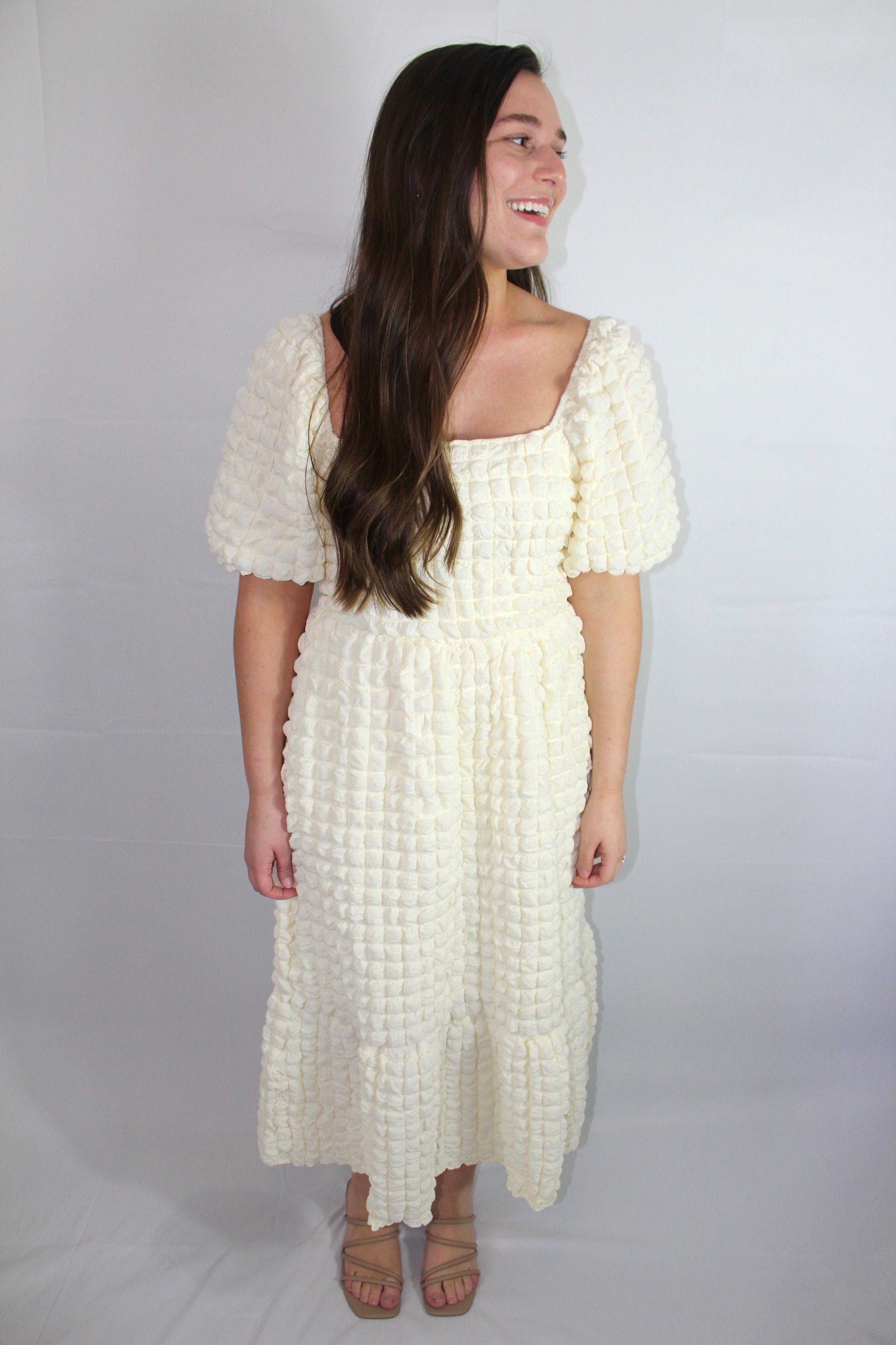 Bubble Texture Midi Dress image 0